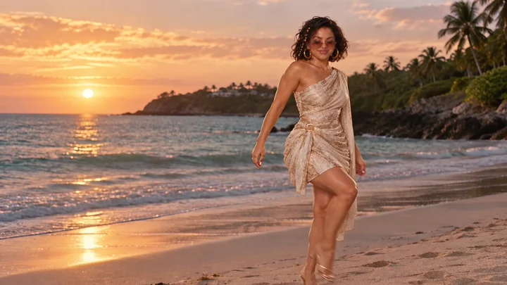 Pana in the golden light of her landscape · 16:9 film