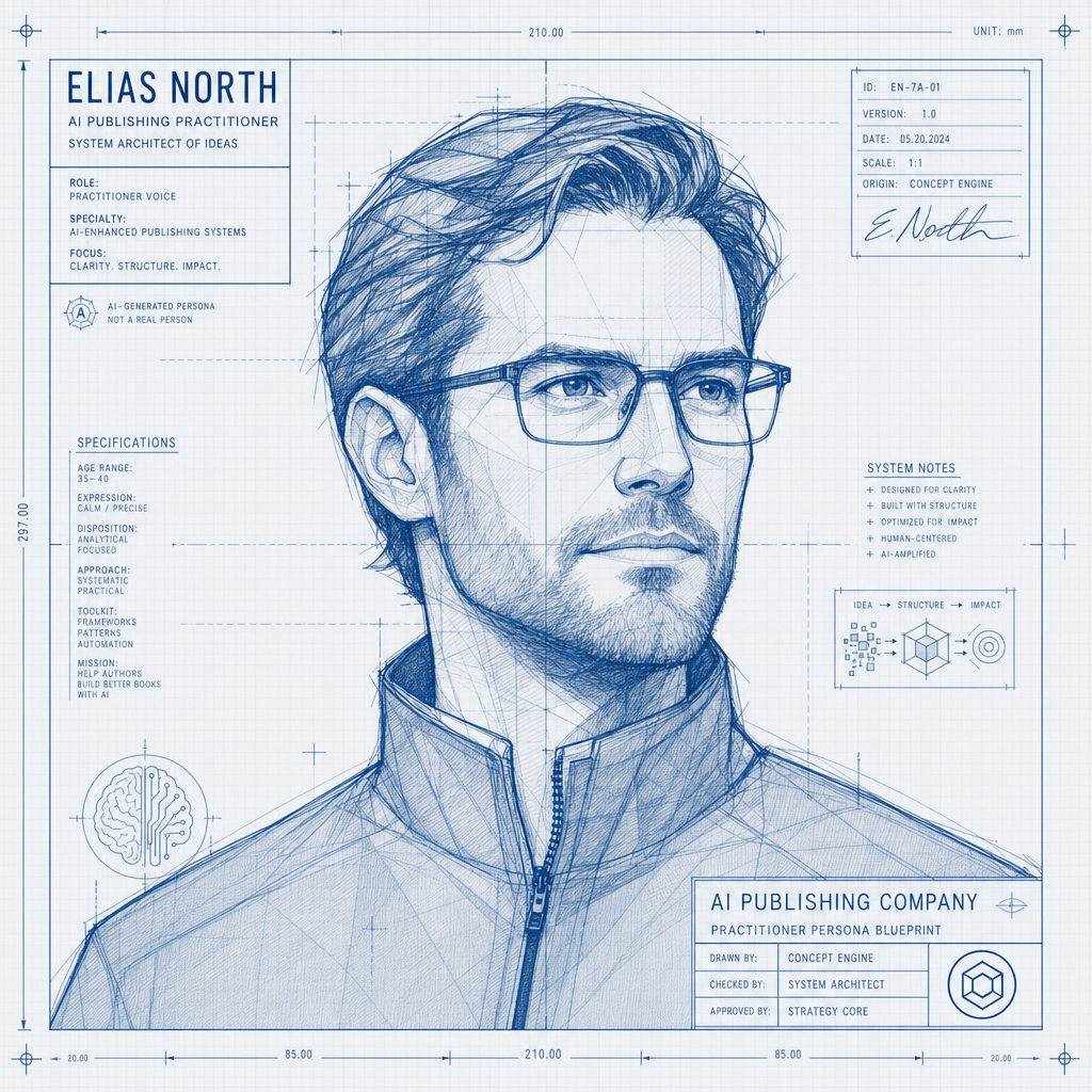 Illustrated portrait of Elias North - the practitioner pen name