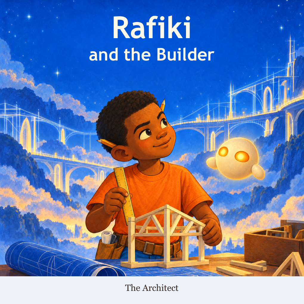 Rafiki and the Builder, by The Architect — paperback cover