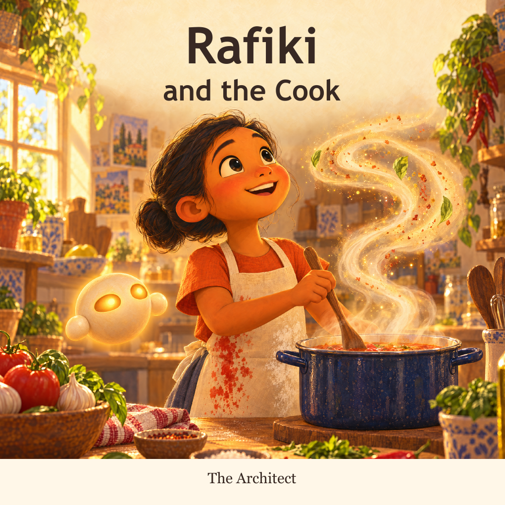 Rafiki and the Cook, by The Architect — paperback cover