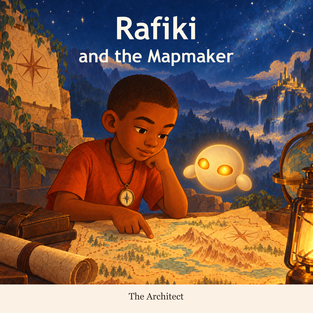 Rafiki and the Mapmaker, by The Architect — paperback cover