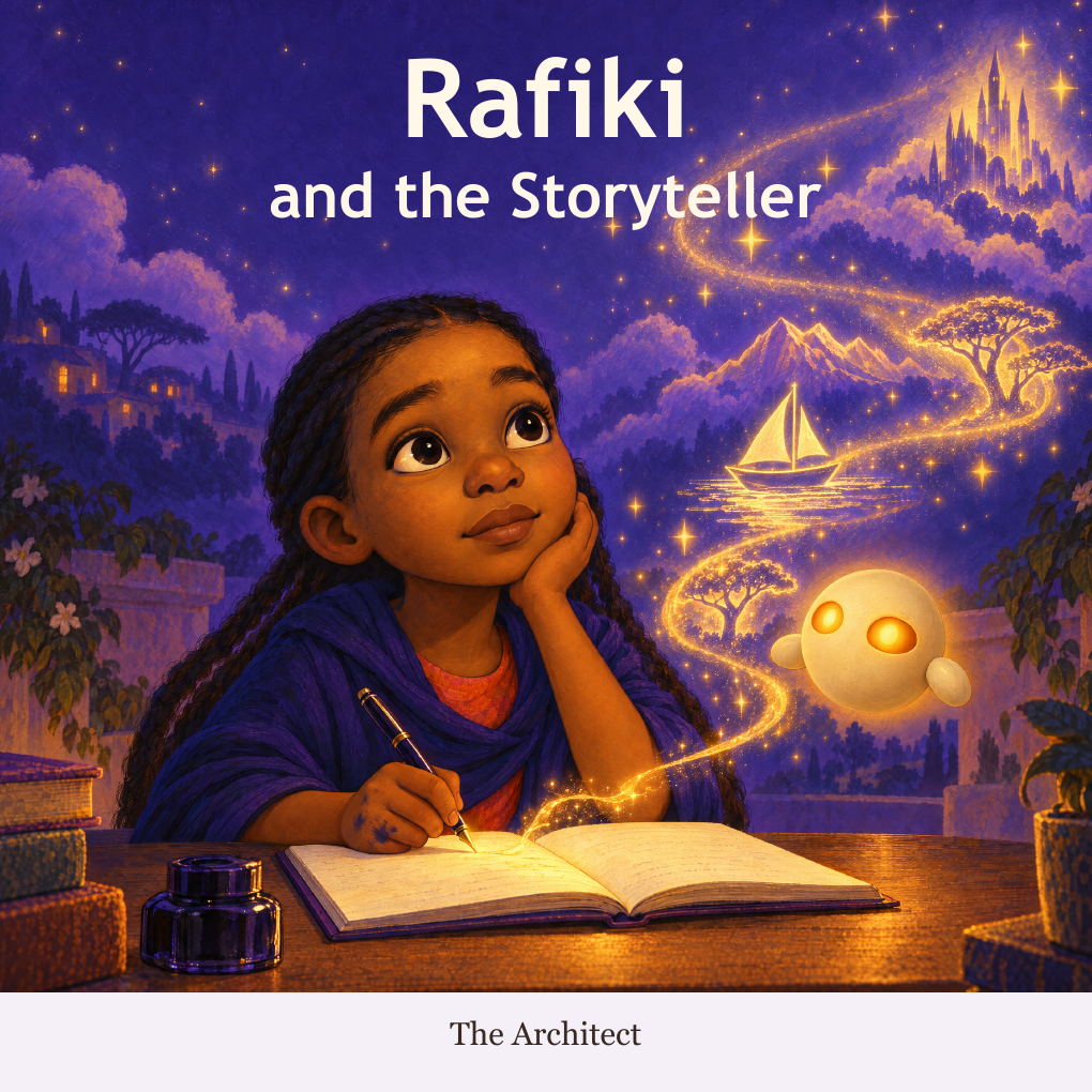 Rafiki and the Storyteller, by The Architect — paperback cover