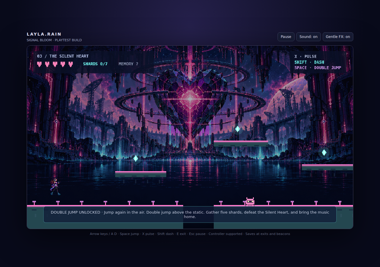 Silent Heart gameplay capture from the Signal Bloom playtest candidate