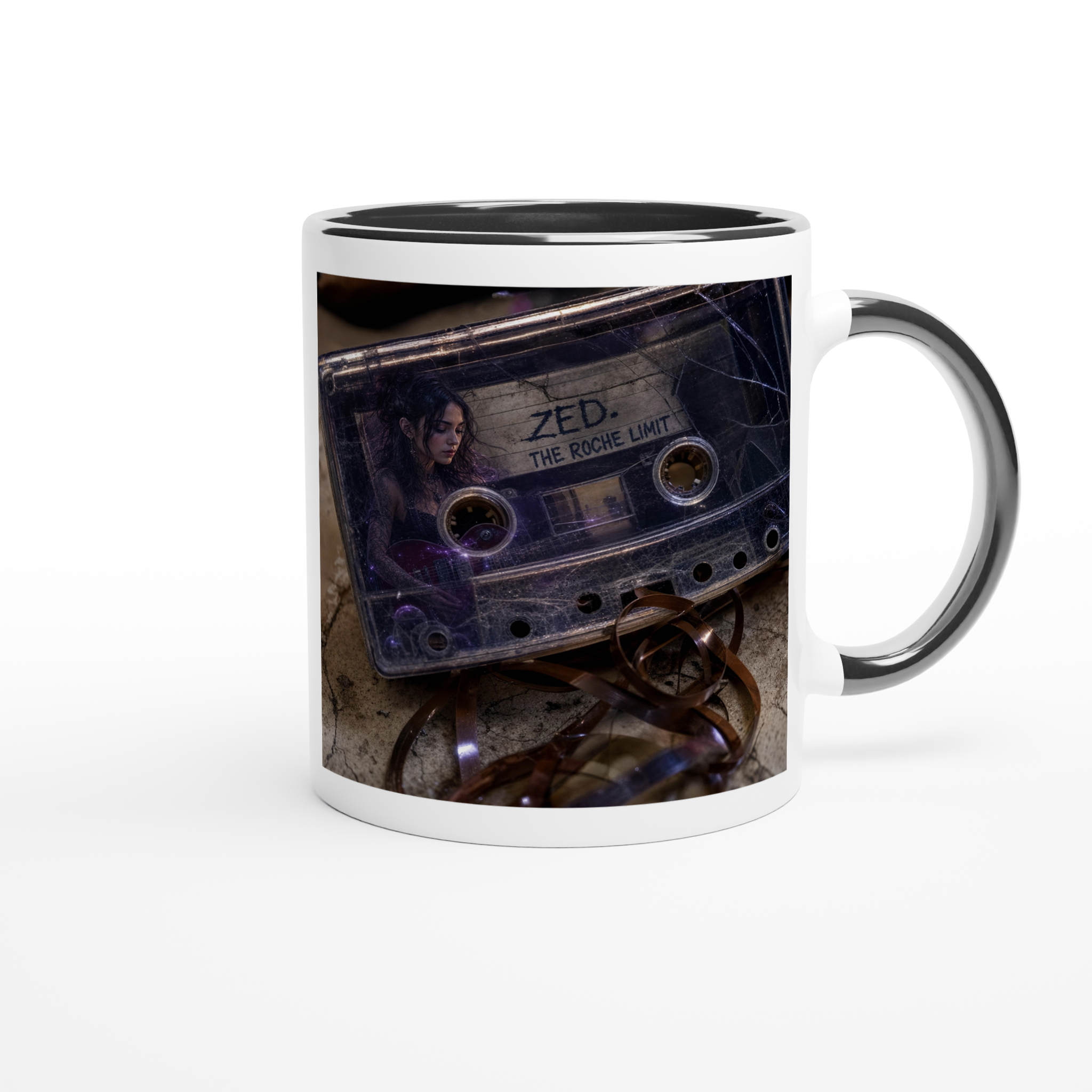 ZED cassette album cover on a ceramic mug
