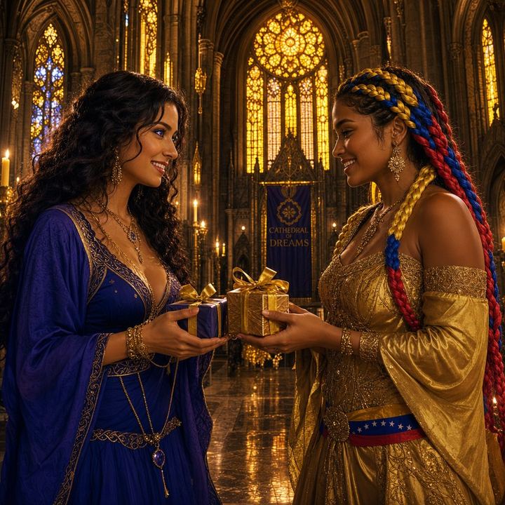 MIKO and La Bailarina exchanging birthday gifts