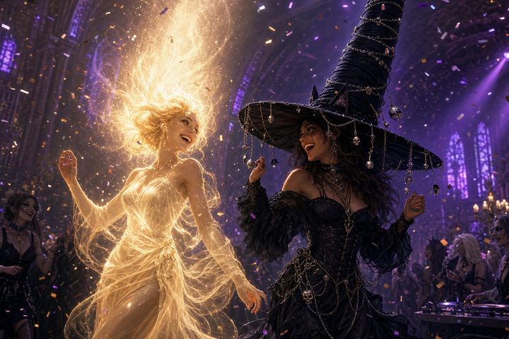 SERA and LUNA putting on a birthday lightshow together