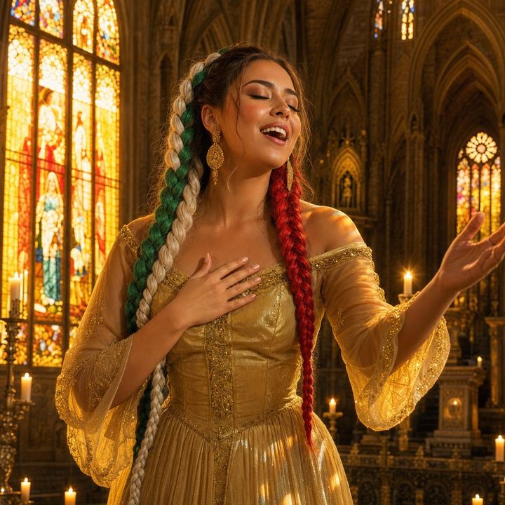 La Bailarina singing a birthday serenade