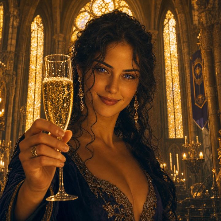 MIKO raising a champagne toast
