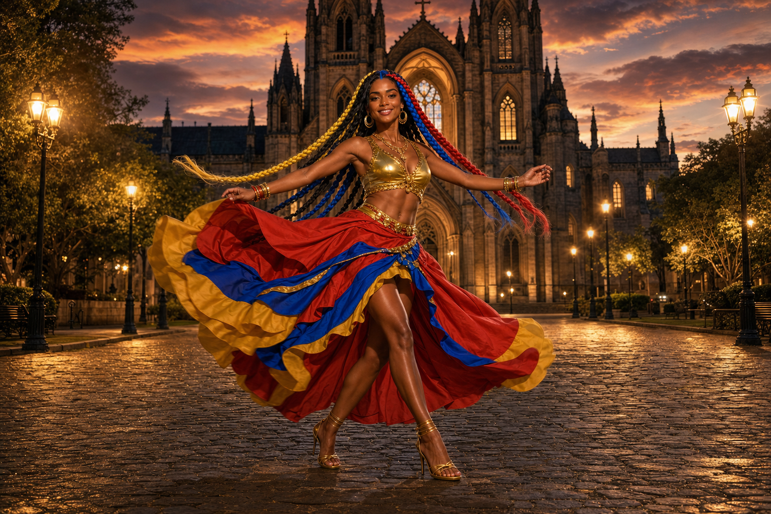 La Bailarina -- Facebook cover, full-motion dance