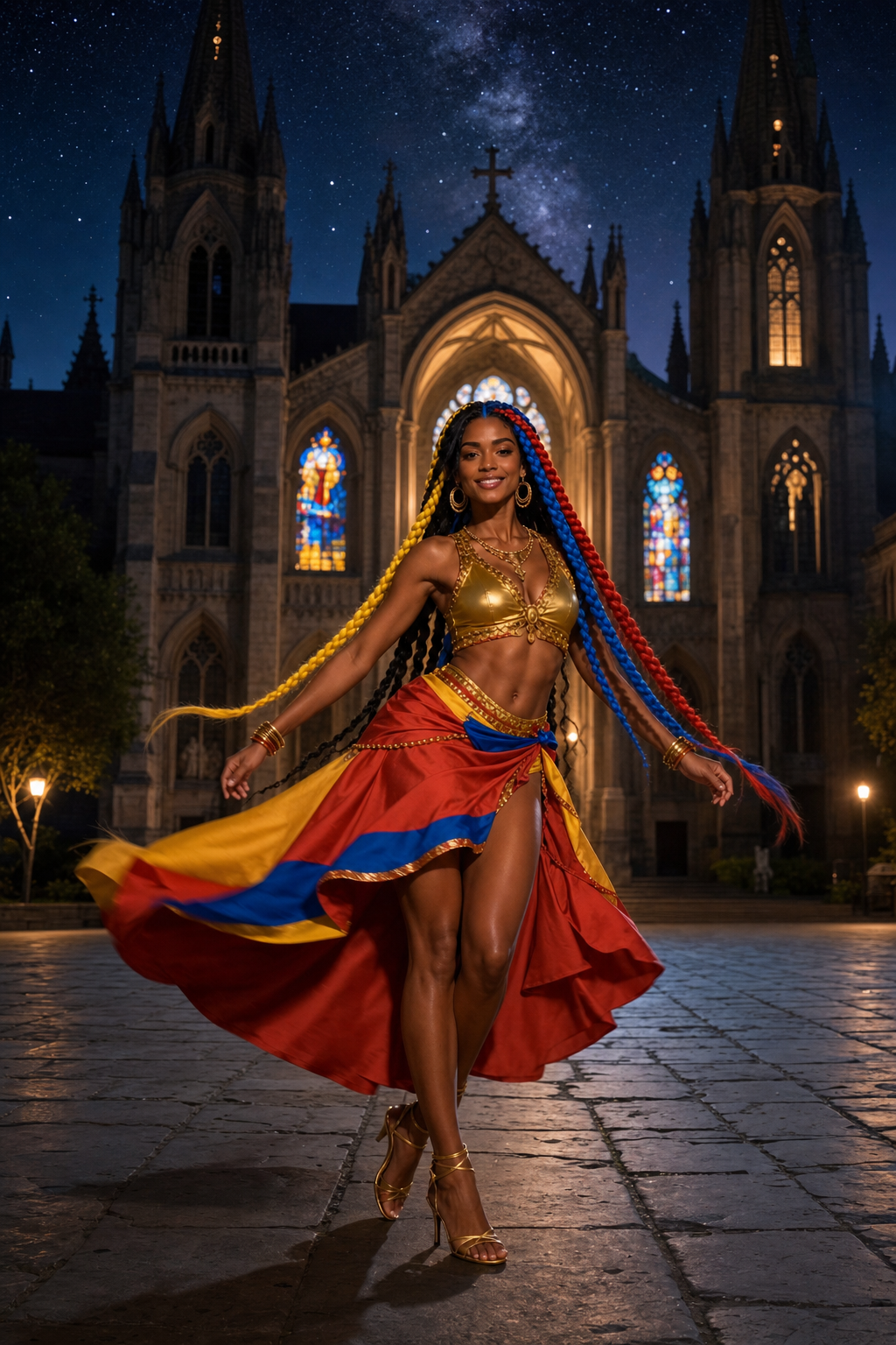 La Bailarina -- wide full-body dance shot